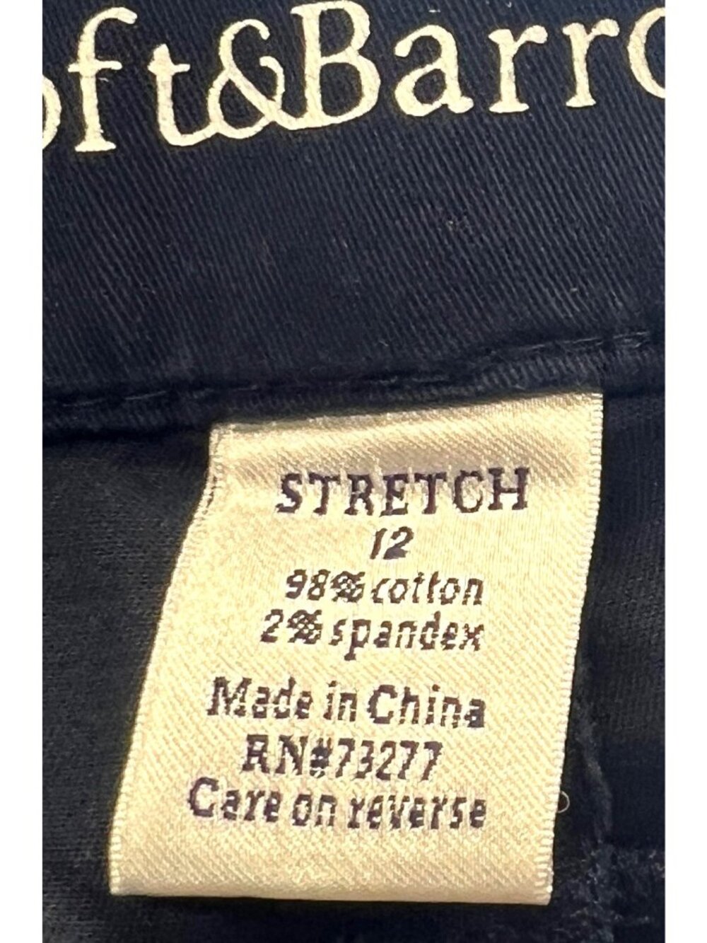 Croft & Barrow Womens Secretly Slimming Comfort Waist Pants Size 12 Deep Navy - Picture 3 of 5